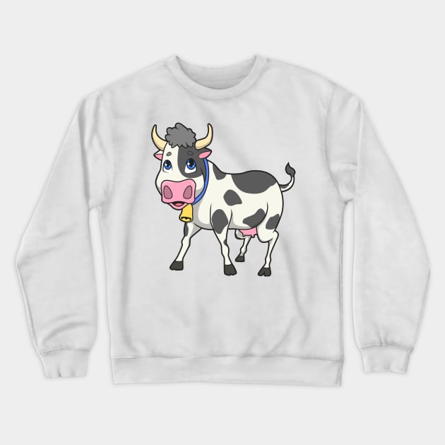 Kawaii cow Crewneck Sweatshirt by Modern Medieval Design